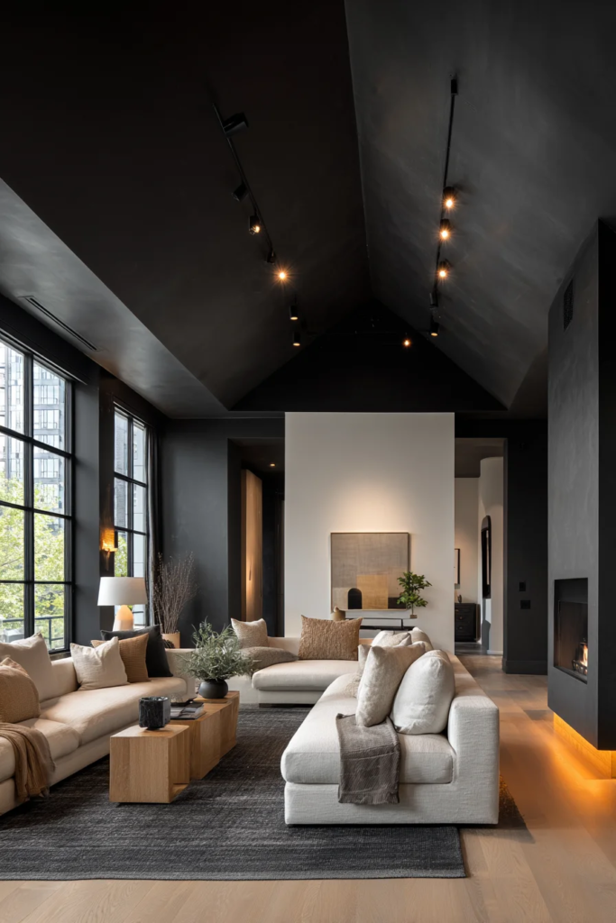 Bold Black Ceiling