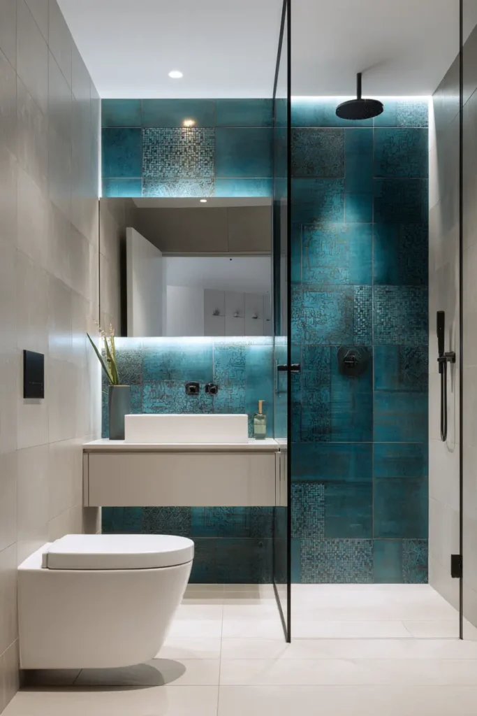 Bold Teal Feature Wall for a Modern Statement