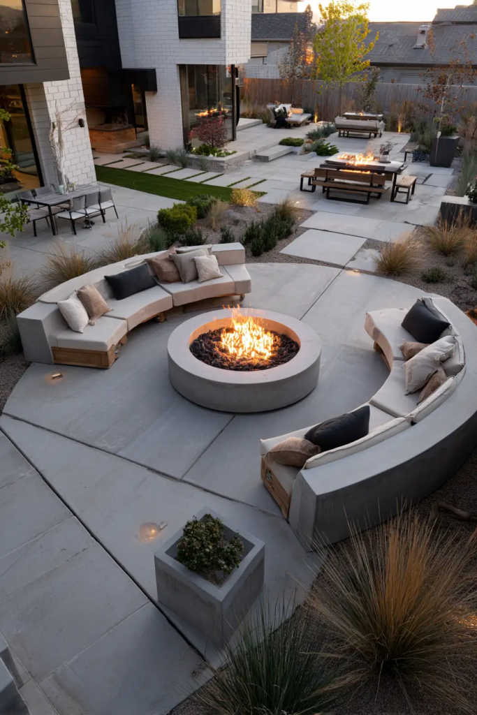 Fire Pit Concrete Patio Ideas