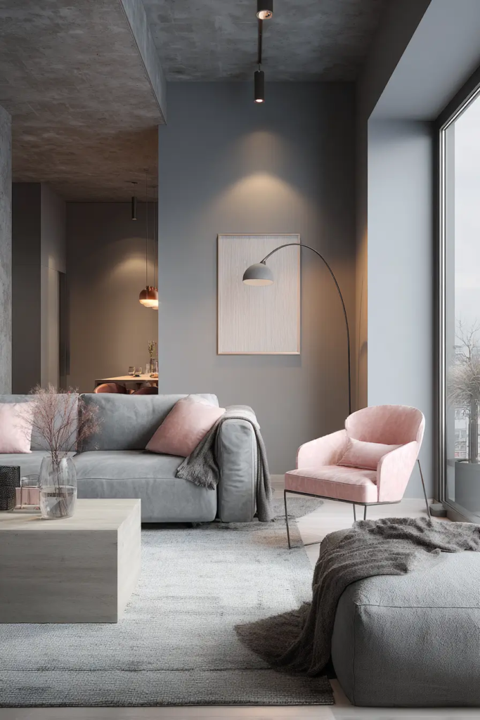 Grey Makes Pink Look Modern