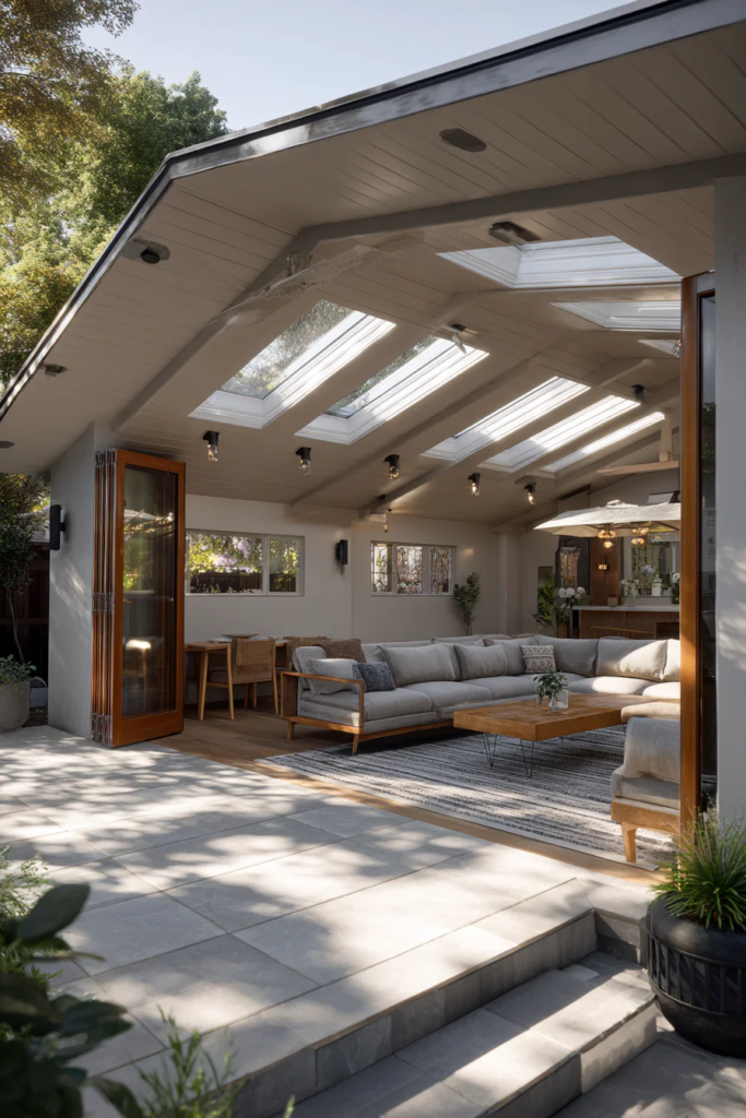 Insulated roof patio conversion