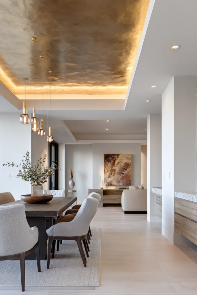 Metallic Accent Ceiling