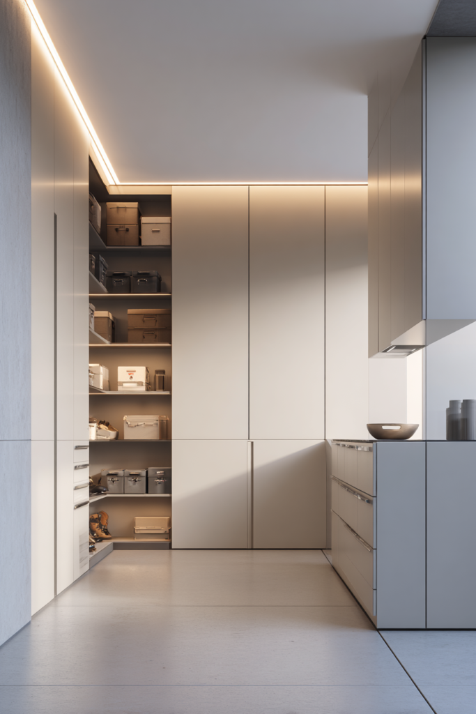 Minimalist Hidden Closet Design