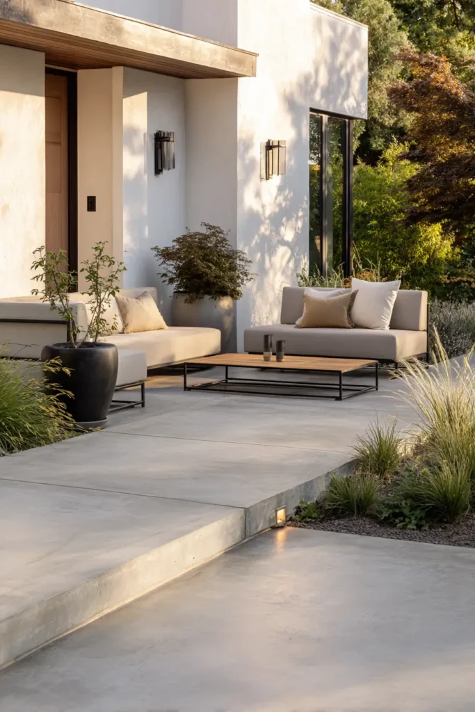 Modern Minimalist Concrete Patio Designs