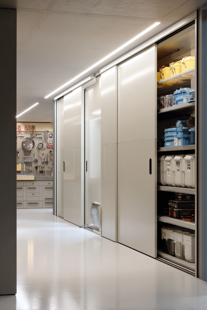 Sliding Door Garage Closets