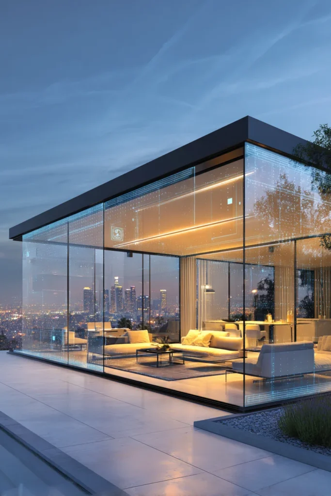 Smart glass technology patio enclosures