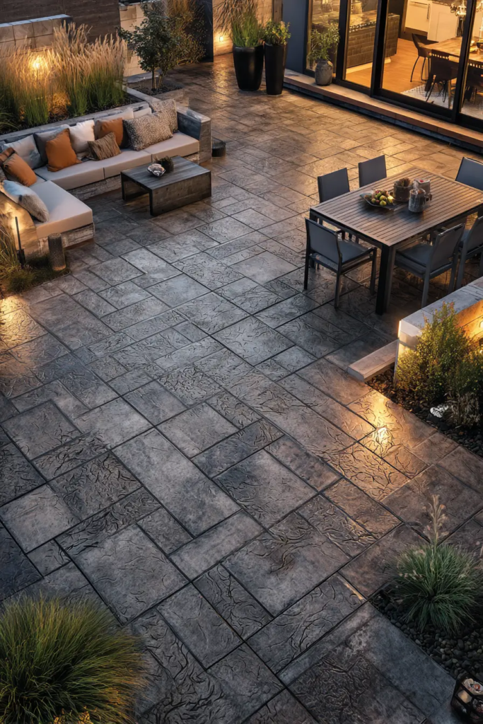 Stamped Concrete Patio Designs That Look Like Stone