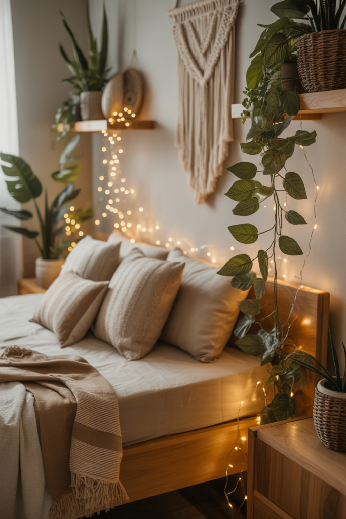 10. Fairy Lights in Indoor Plants
