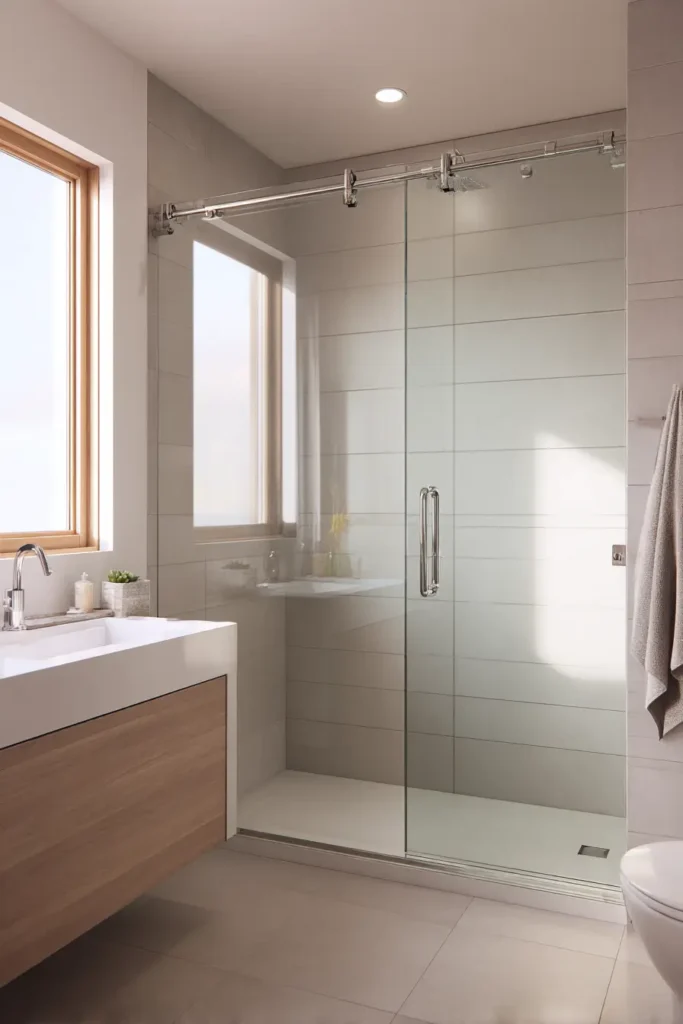 10. Sliding Glass Doors for Small Bathrooms