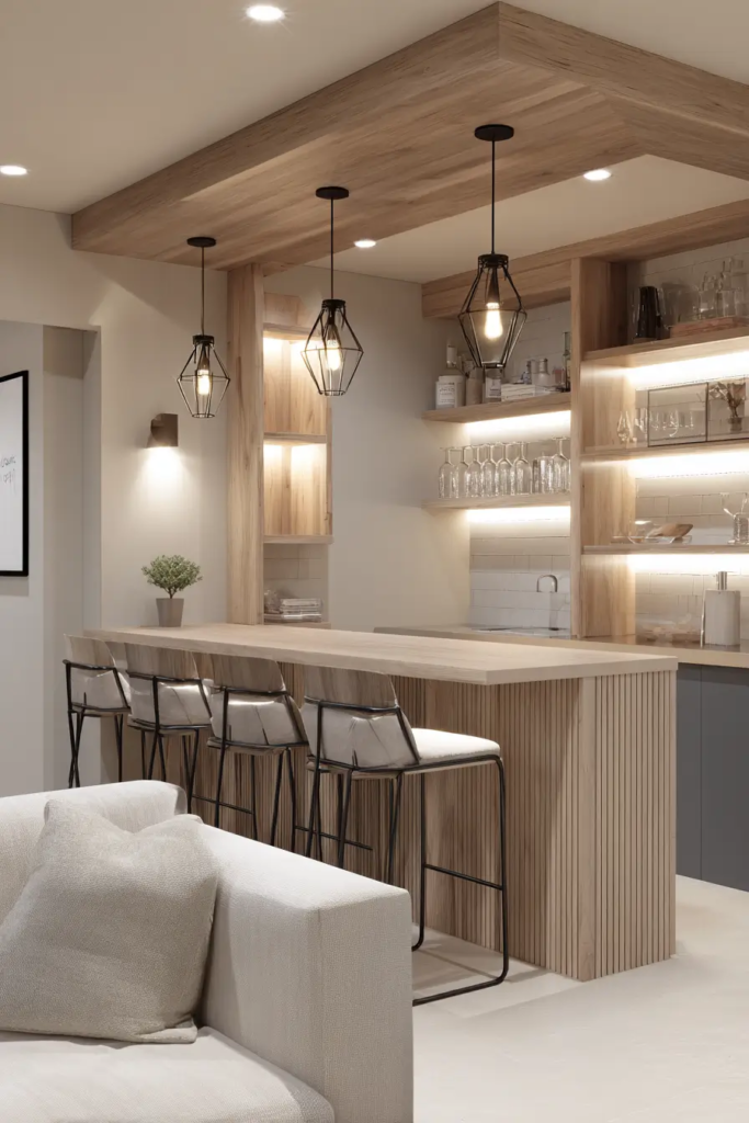 11. Basement Bar and Lounge Area