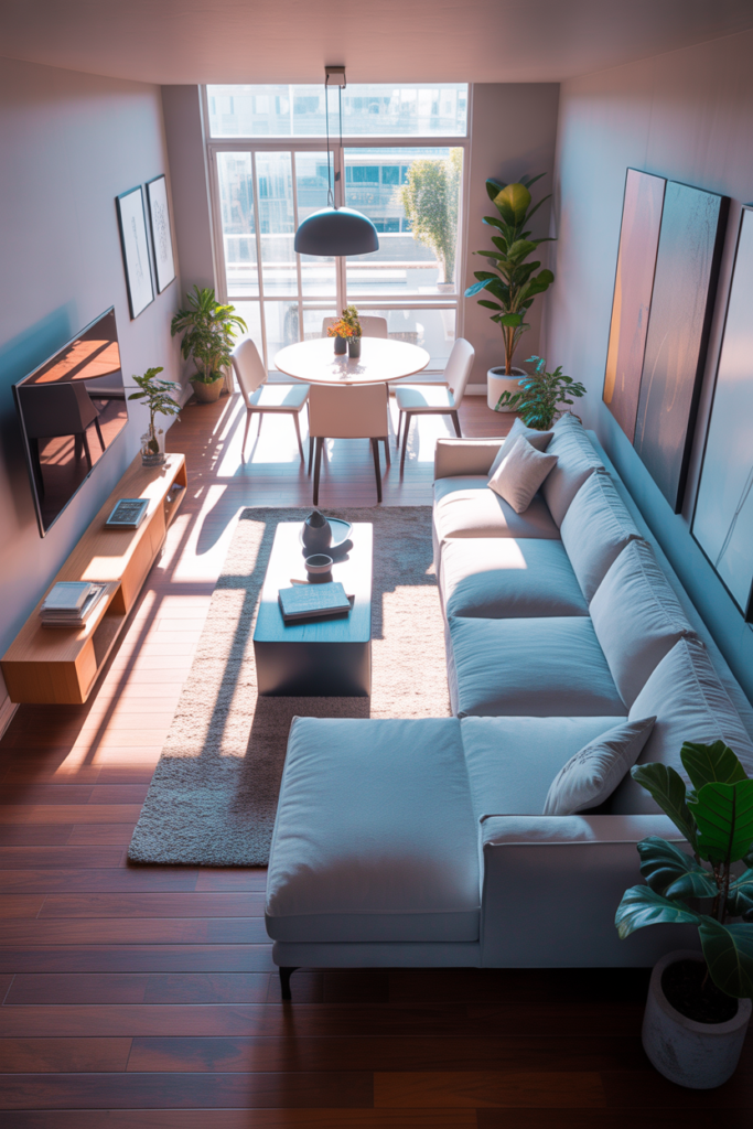 11. Use an L Shaped Sectional as a Divider