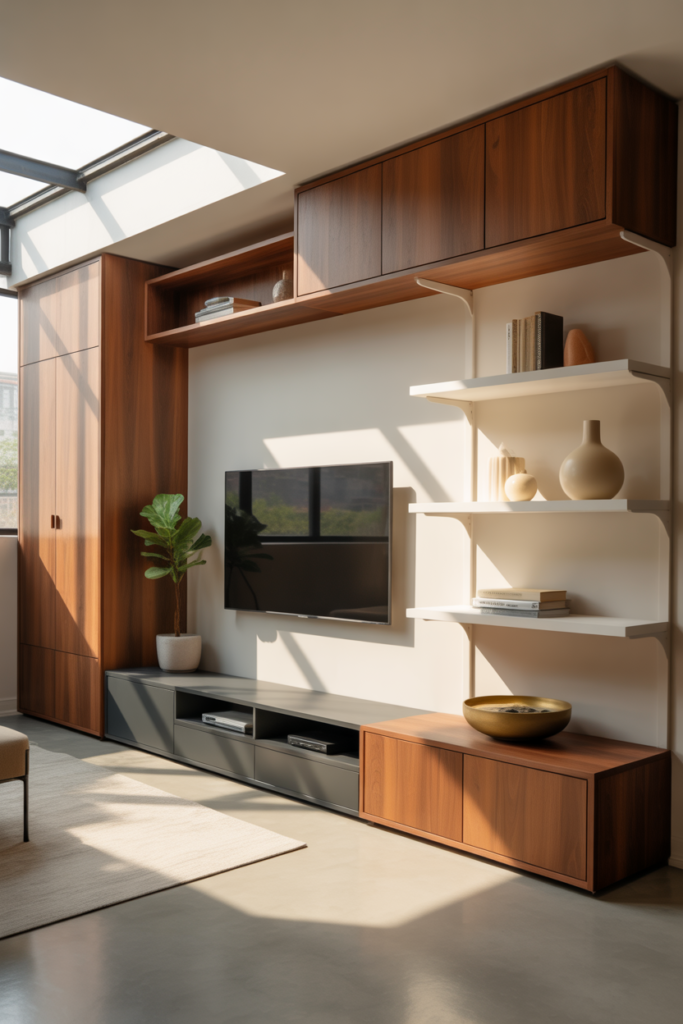 12. Add Storage Furniture Around the TV