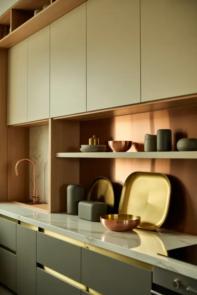 14. Add Metal Accents for a Modern Touch