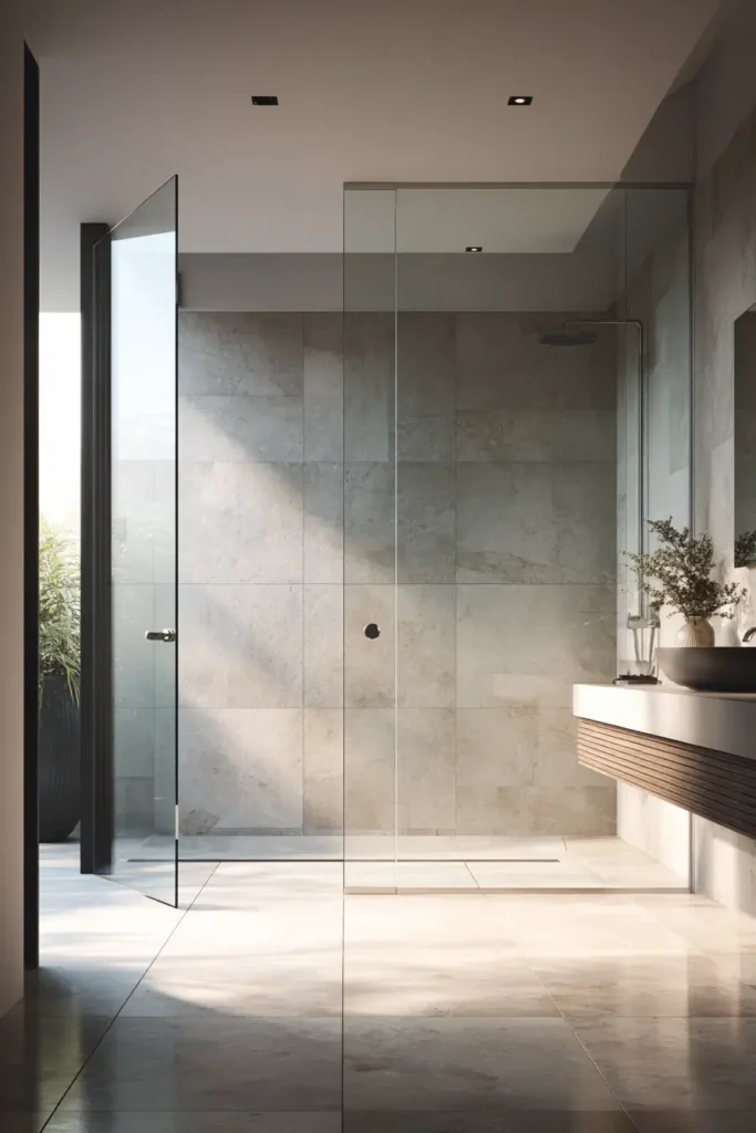 2. Frameless Glass Shower Enclosures