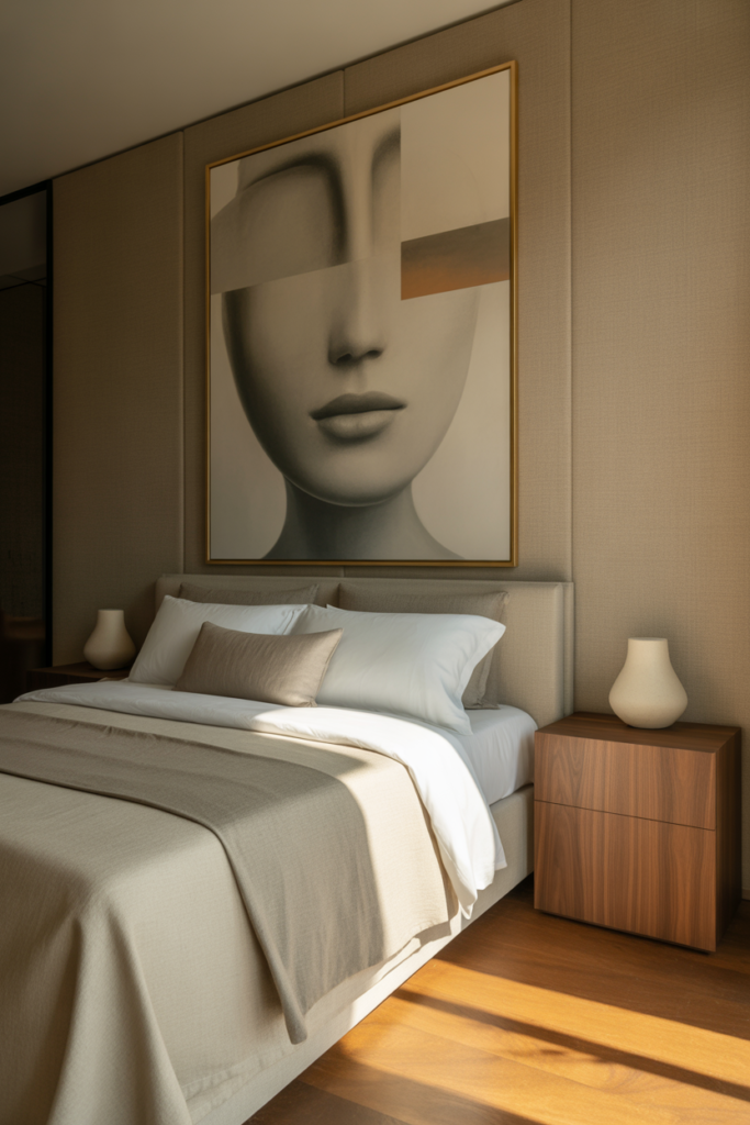 2. Hang One Large Artwork for a Clean Look