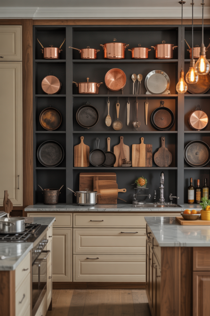 3. Display Cookware for a Functional Look