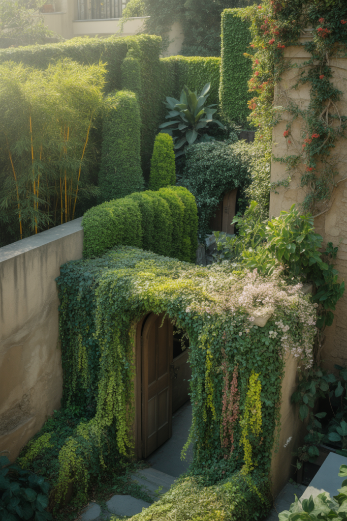 3. Install climbing plants on walls