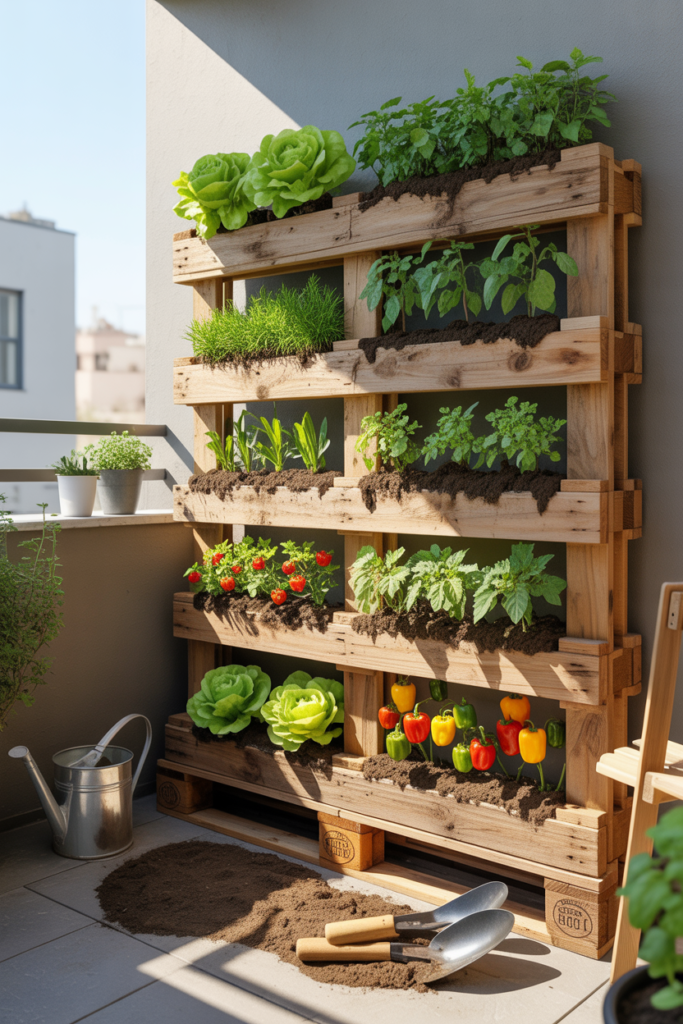 3. Pallet vegetable planter