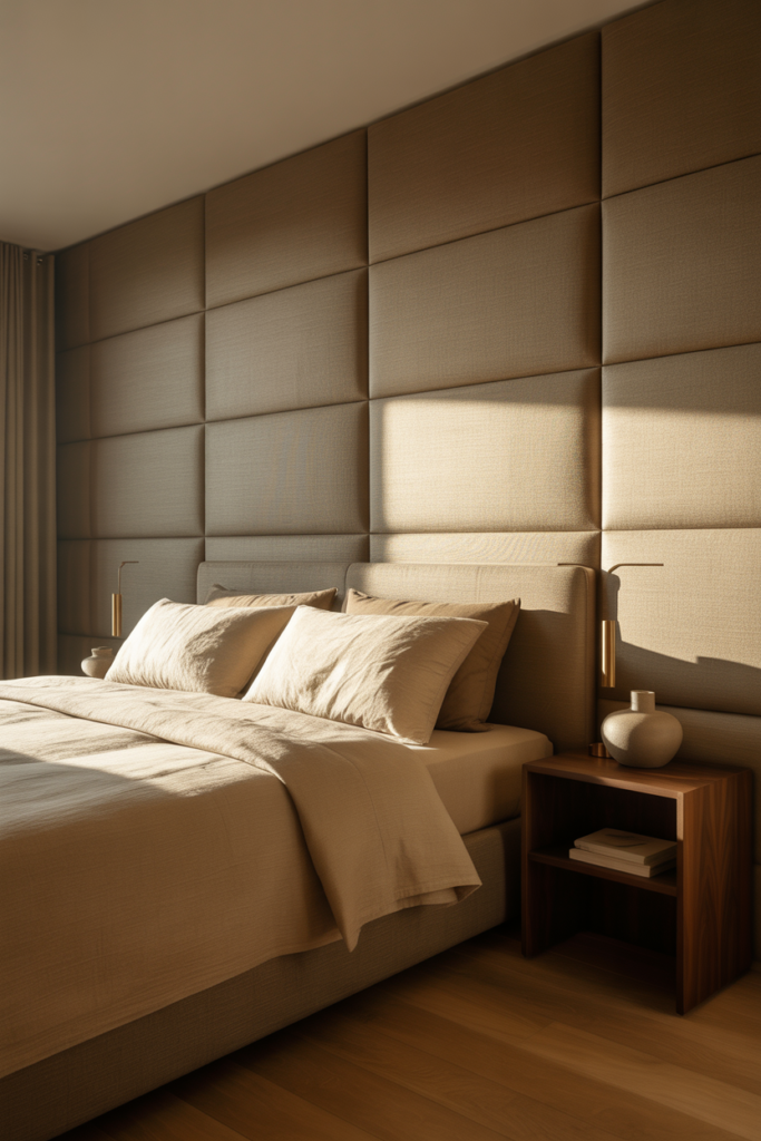 4. Add a Fabric Headboard Extension or Wall Panels