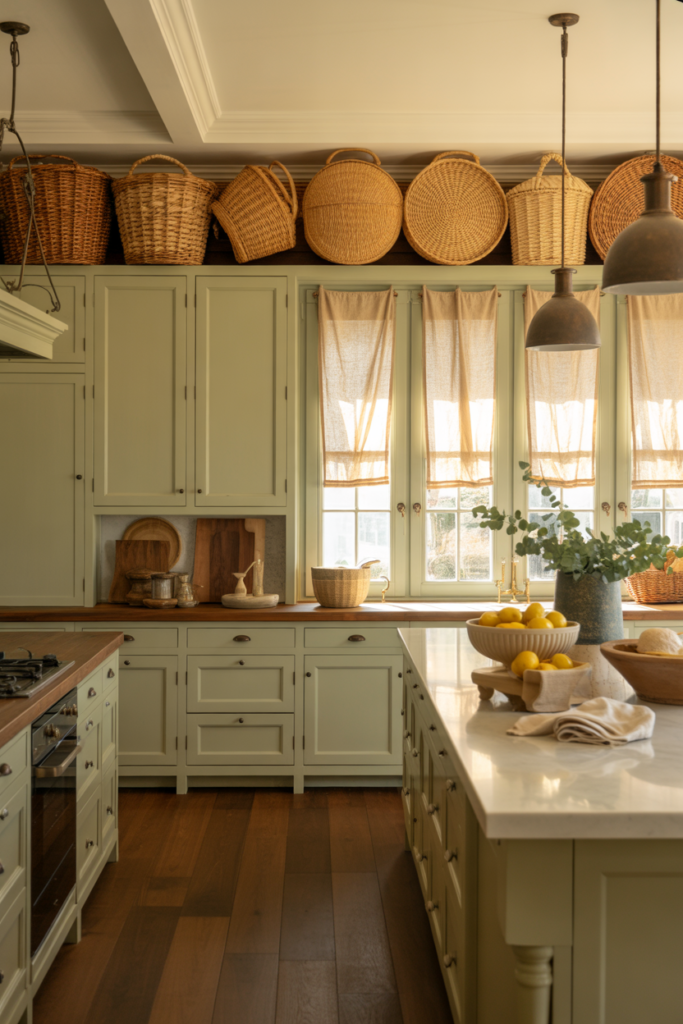 4. Use Baskets for Texture and Storage