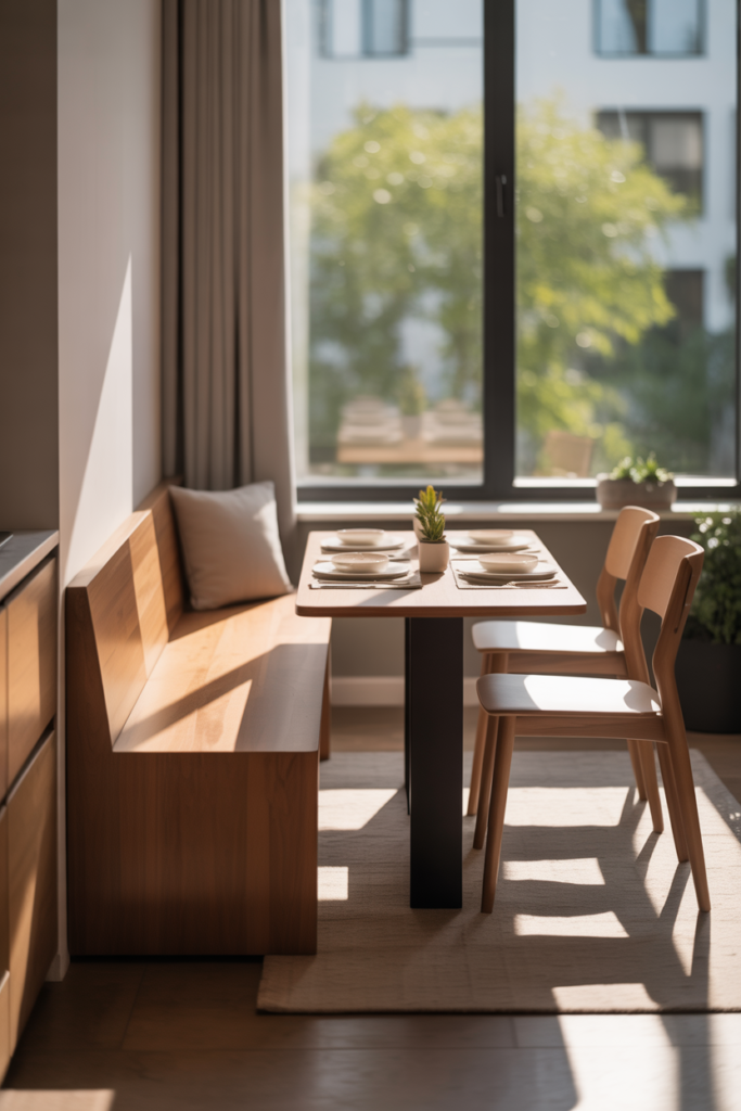 5. Use Bench Seating Along the Wall
