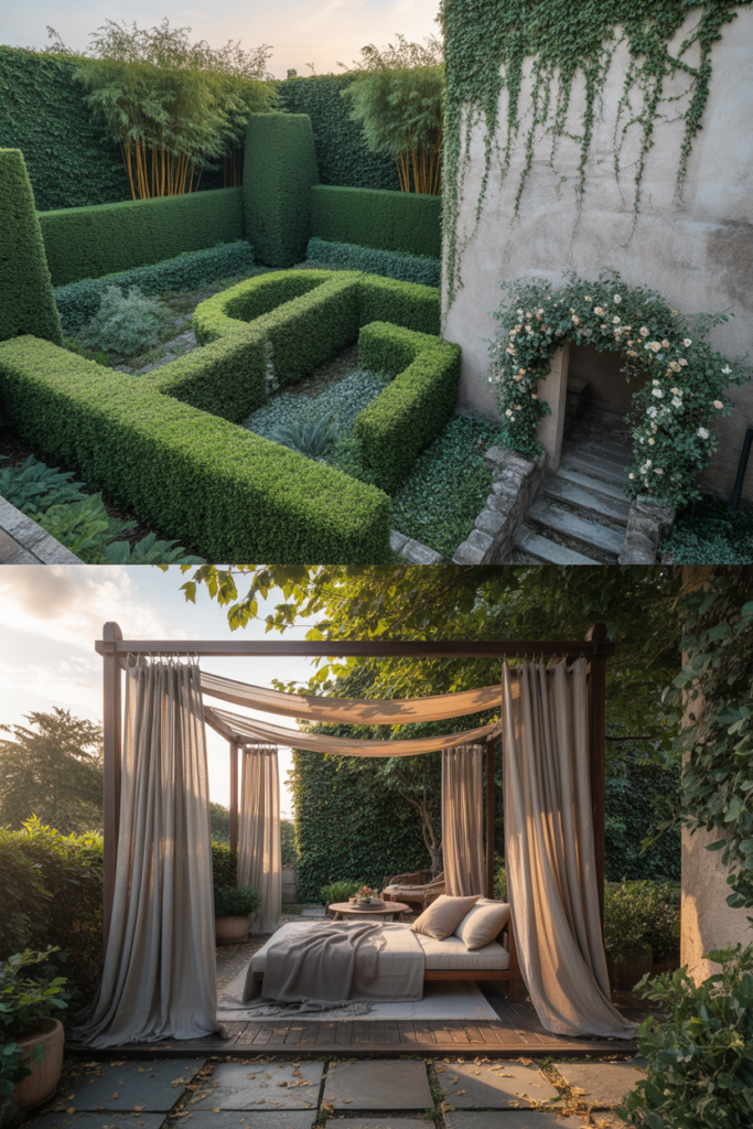 5. Use pergolas with soft fabric