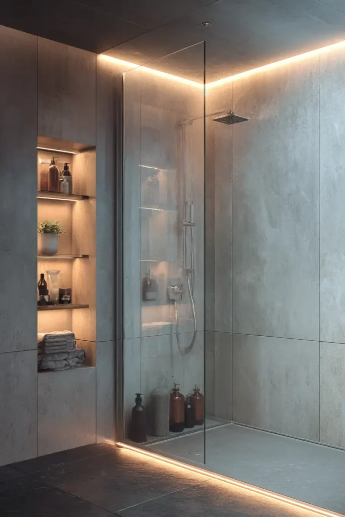 8. Add LED Lighting Inside the Shower