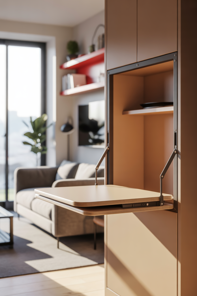 9. Try a Fold Down Wall Table