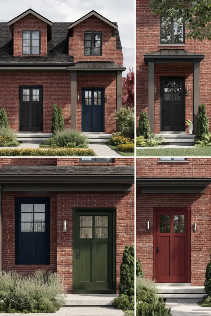 Best front door colors for red brick homes