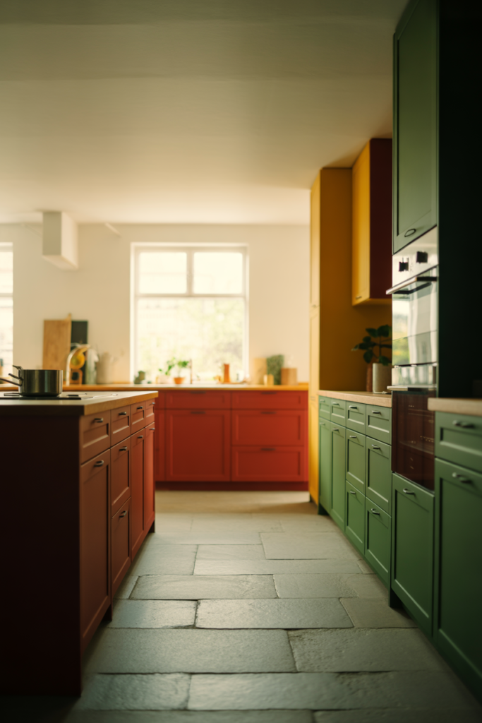 Bold Color Cabinets for a Statement Kitchen