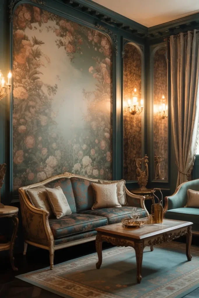 Bring in Floral Patterns and Wallpaper