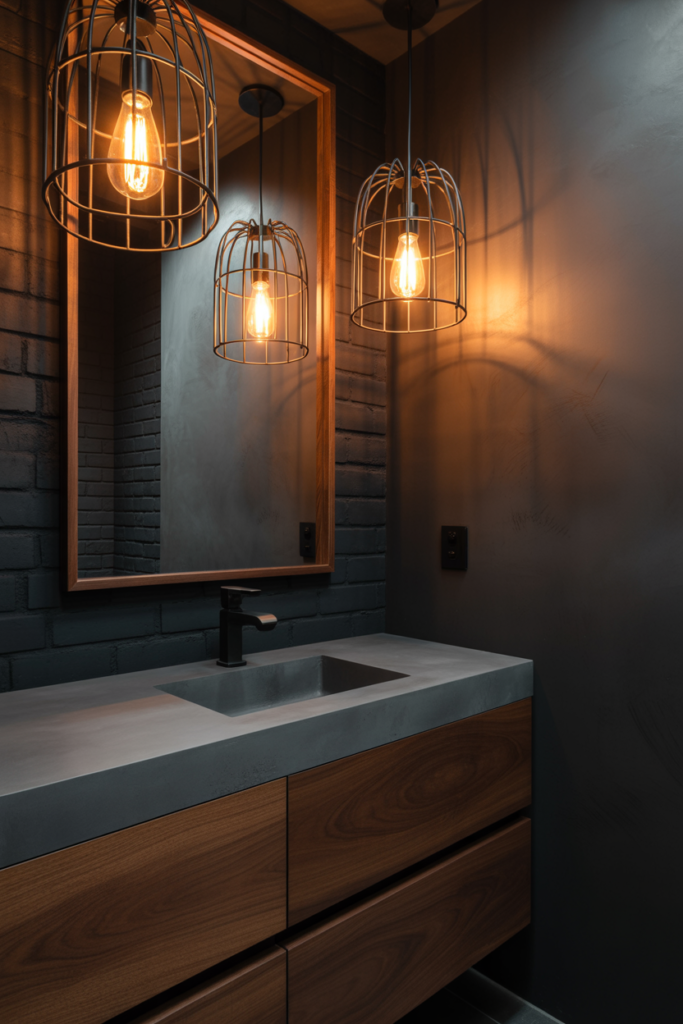 Cage style lights for a modern industrial look