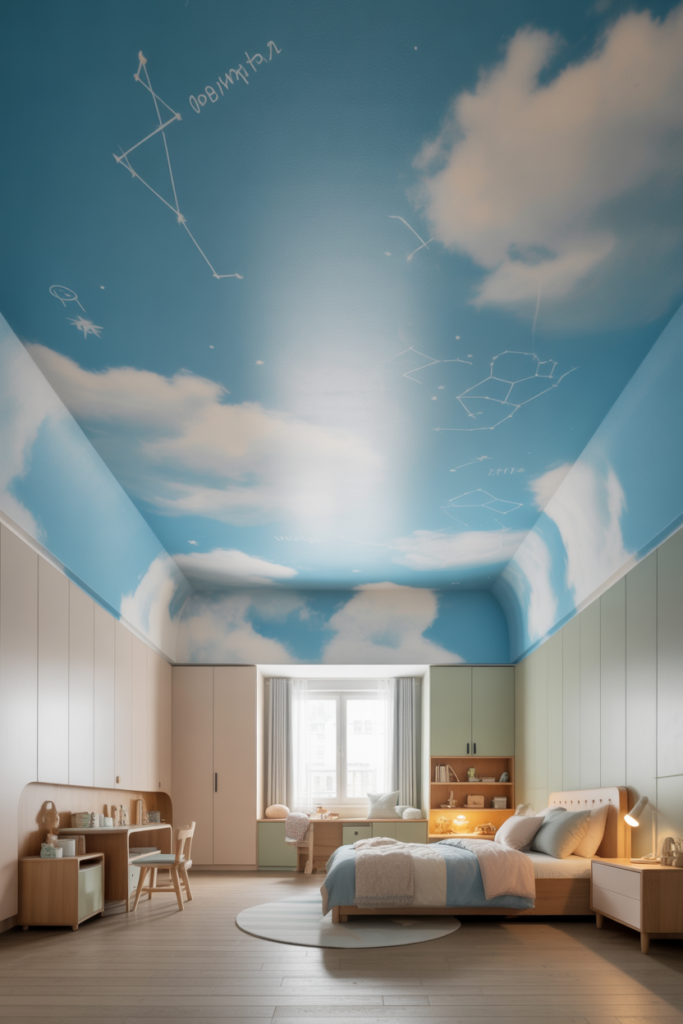 Ceiling Painted Like the Sky