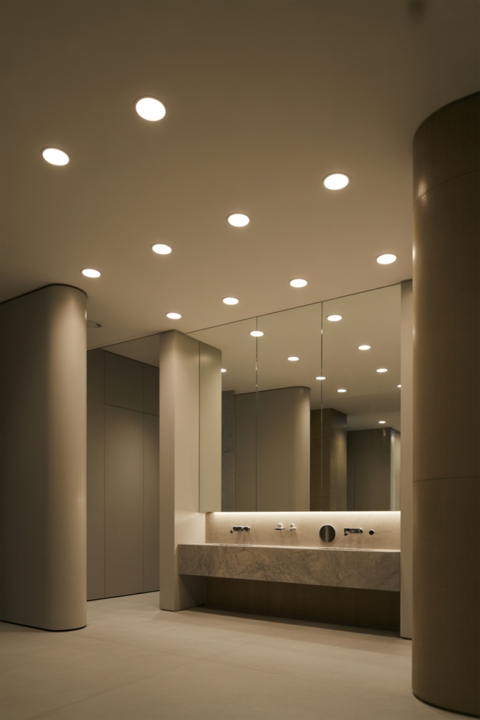 Ceiling lights that keep the space clean and simple