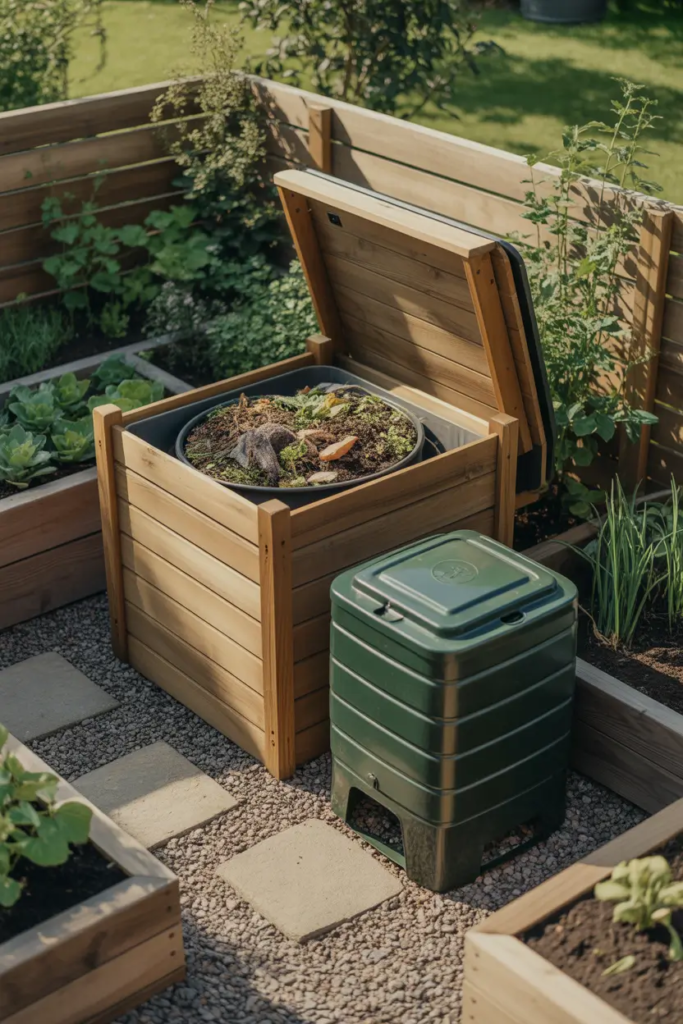 Compost Bin Storage That Stays Neat