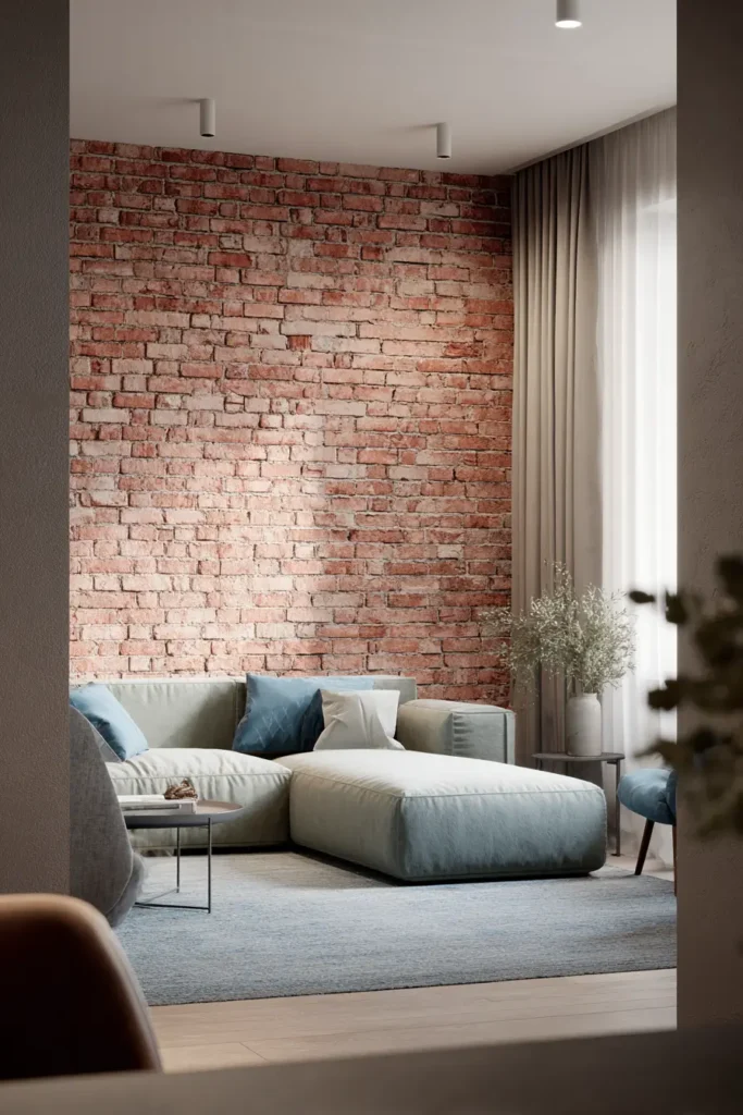 Cool colors that balance red brick
