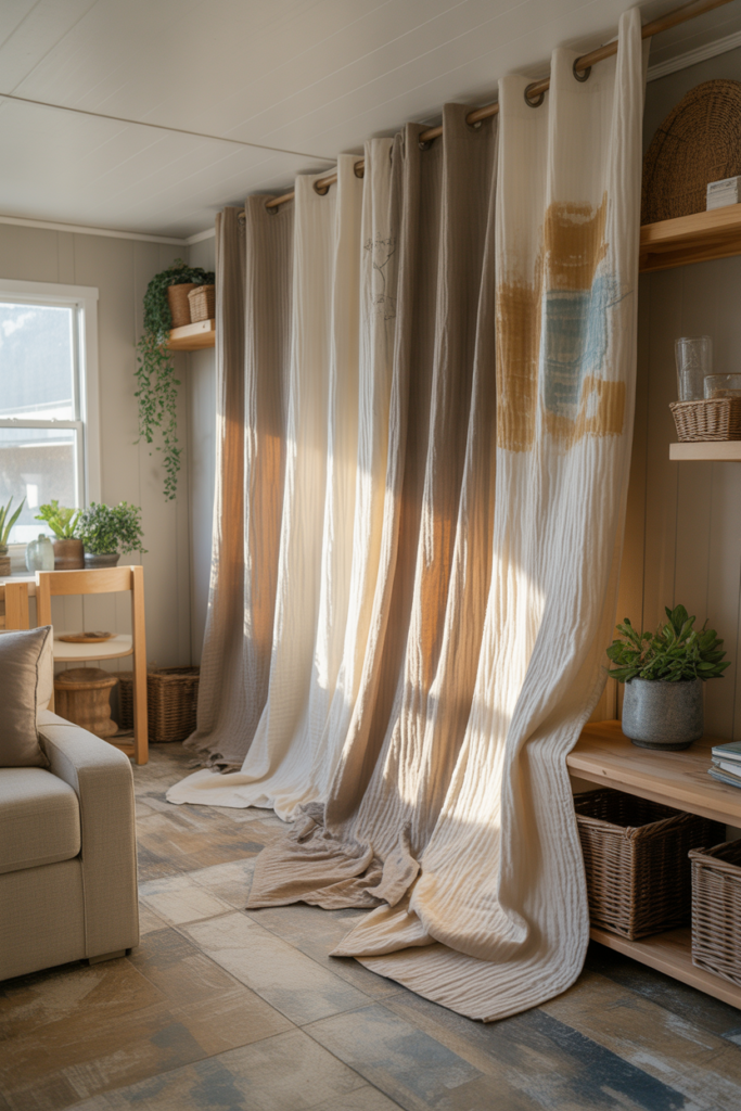 DIY Drop Cloth Curtains for Budget Savings