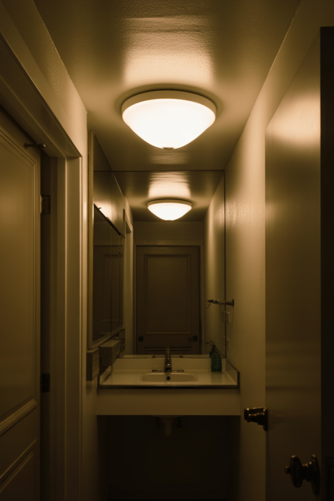 Flush ceiling lights that work in very small rooms