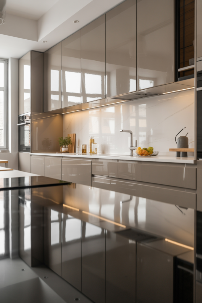 High Gloss Cabinets for a Smooth Finish