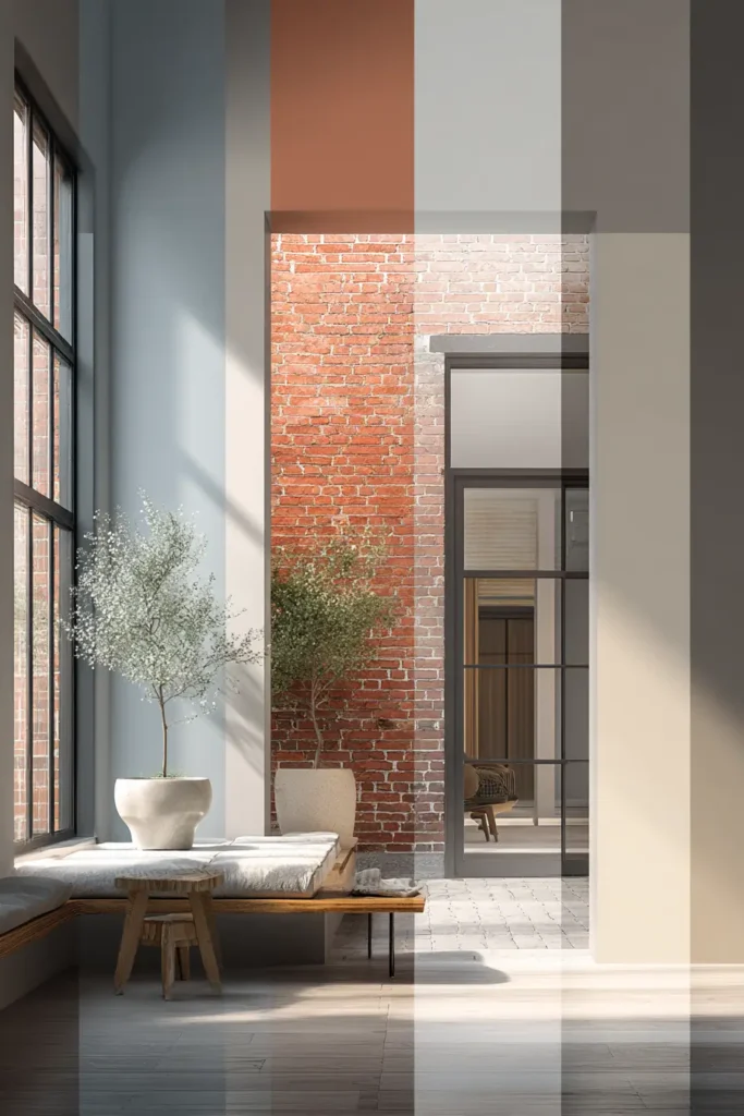 How natural light changes red brick color choices
