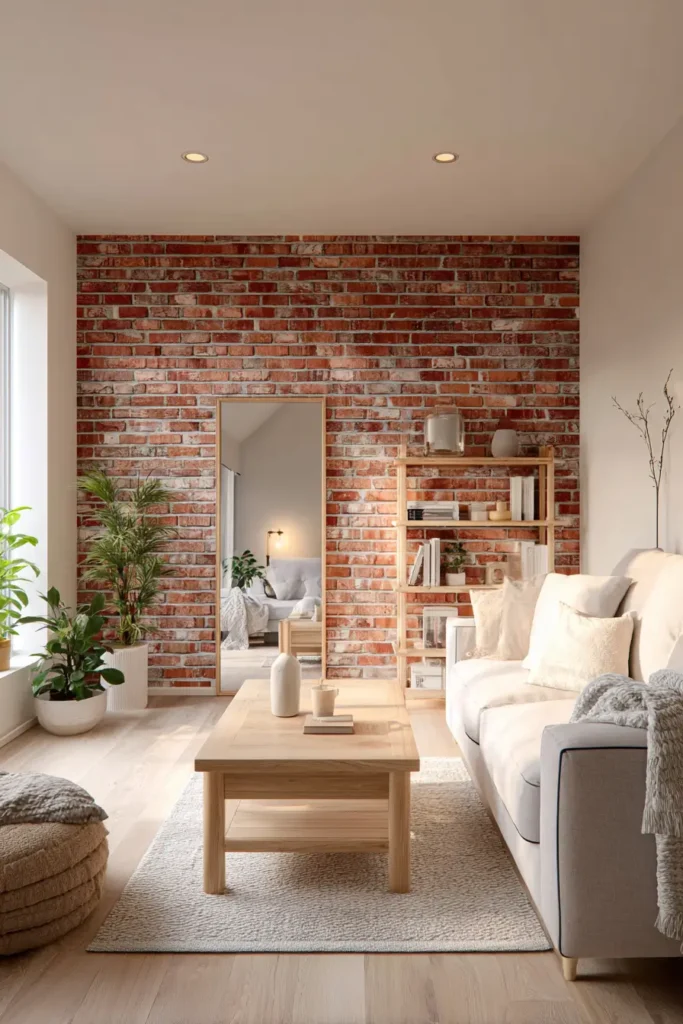 How small spaces should handle red brick walls