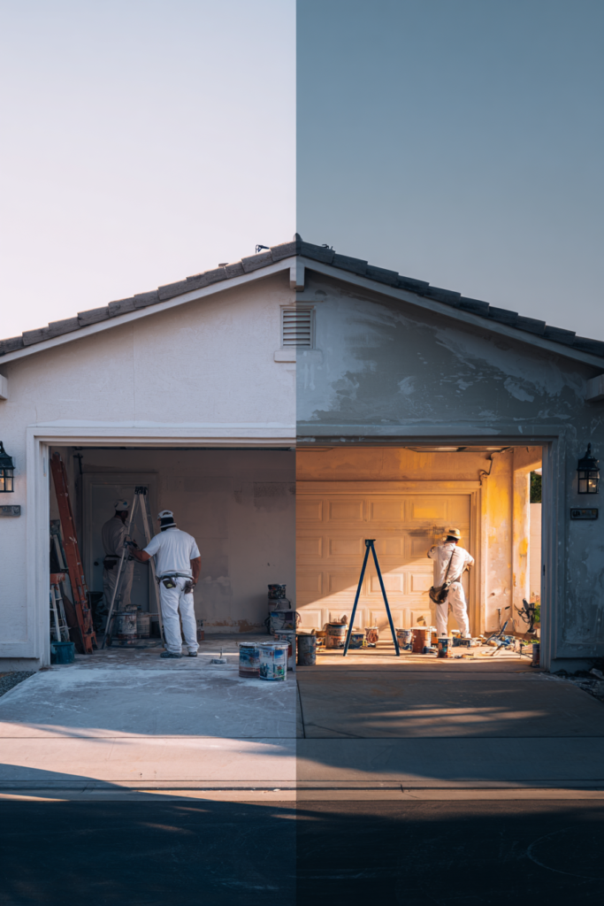 Interior vs Exterior Garage Painting Cost