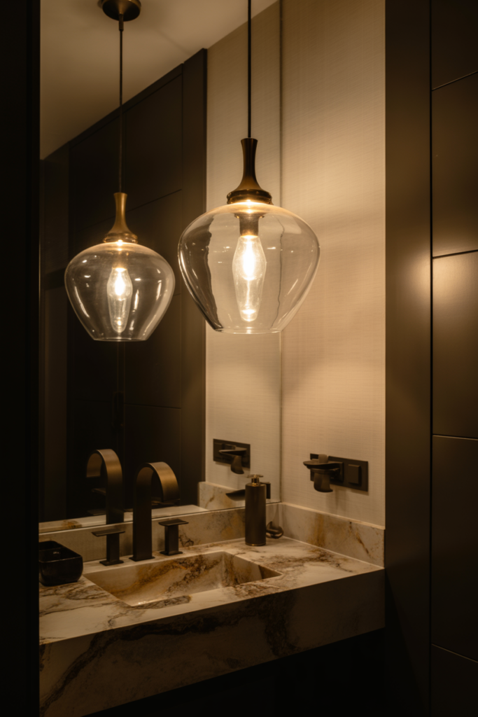 Pendant lights that turn a small room into a design feature