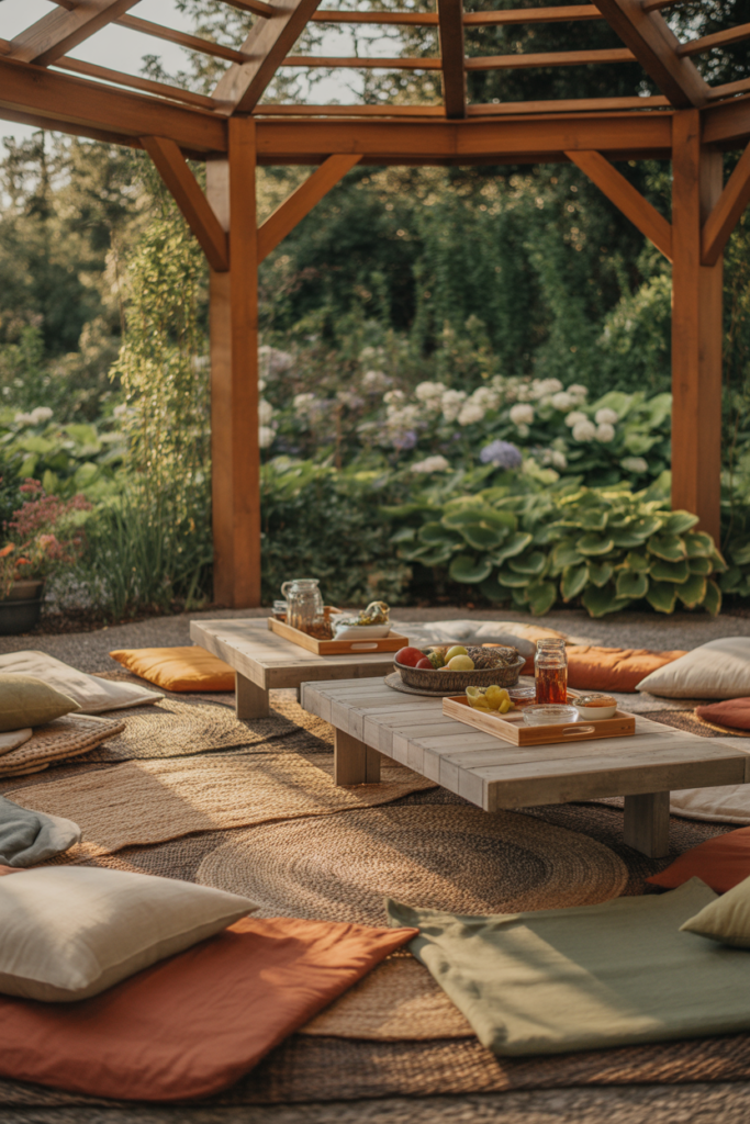 Picnic Style Floor Seating for Casual Vibes