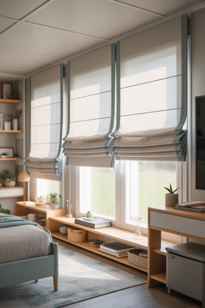 Roman Shades for Clean Window Style