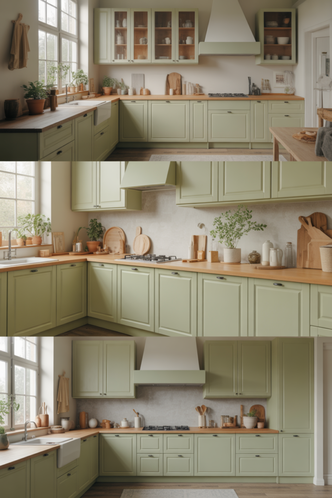 Sage Green Cabinets for a Soft Natural Feel