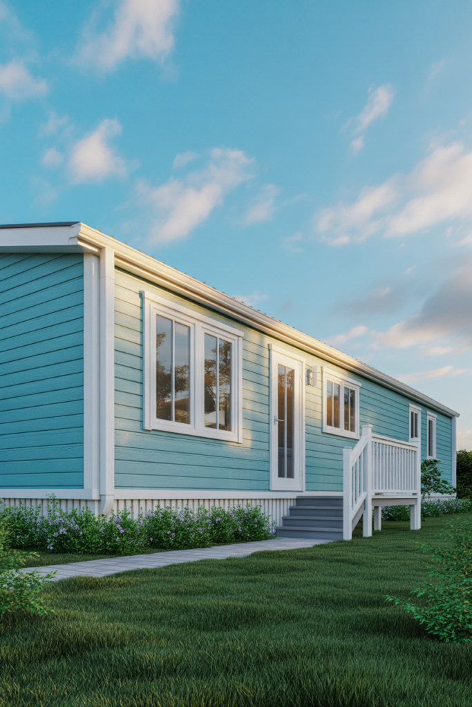 Soft Blue for a Calm and Fresh Exterior