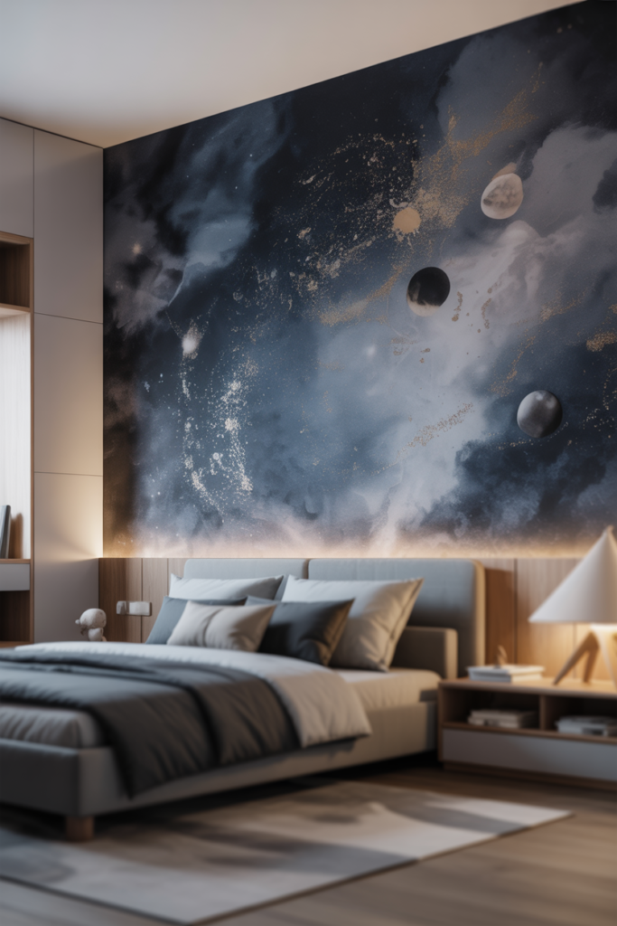 Space Themed Galaxy Paint Design