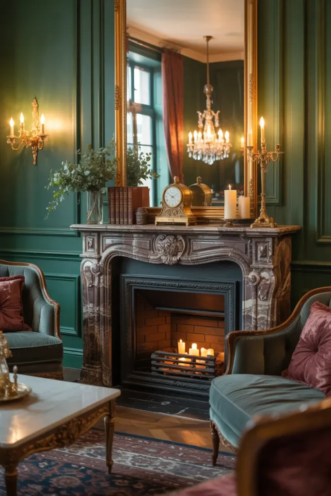 Style a Victorian Fireplace as the Room’s Centerpiece