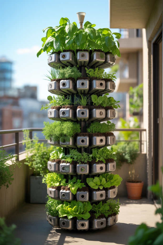 Tiered Bottle Tower Garden